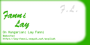 fanni lay business card